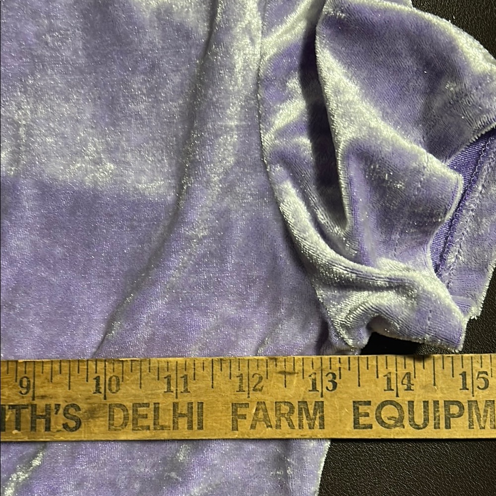 Y2K 90’s Le Chateau Purple Velvet Velour Women's Top - Picture 6 of 9